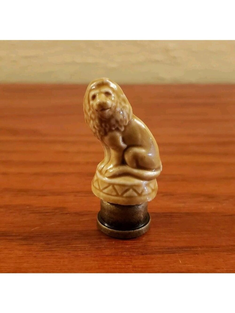 Vintage African Lion Lamp Finial Topper Vintage Ceramic Safari Big Cat England T